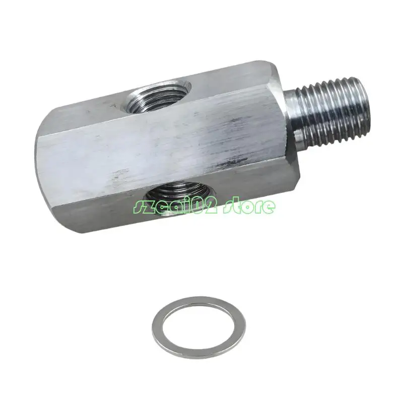 400B Universal Oil Pressure Sensors Connector Double M10X1.0 Ports & 1/8 NPT Side Port Accuracy Machined for Hydraulic Systems
