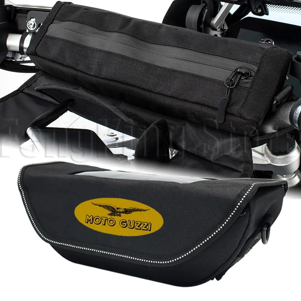 

Motorcycle Handlebar bag waterproof handlebar travel navigation bag For MOTO GUZZI V7 V9 V85TT V100