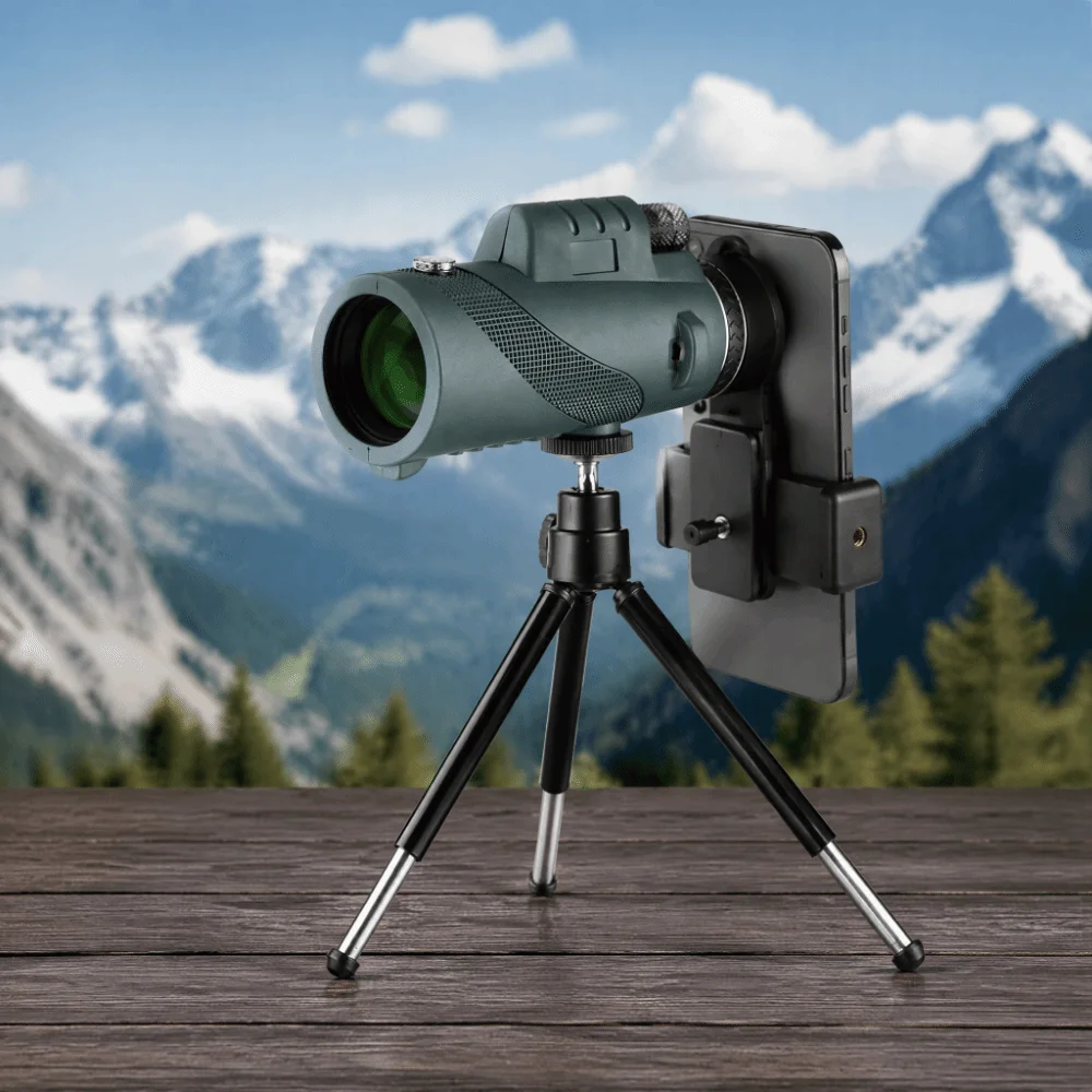 High Power Monocular Telescope Large Aperture 10X Handheld Monocular Lightweight Low Light Vision Optical Accessory