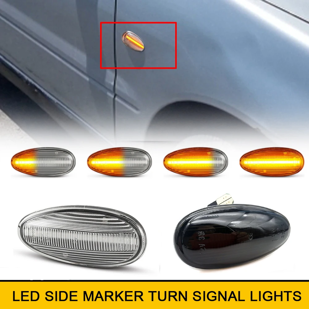 

2x No Error LED Repeat Blinker Fender Side Marker Lights For Peugeot iOn Citroen C-Zero Mitsuoka Like I-Miev Adventure Freeca