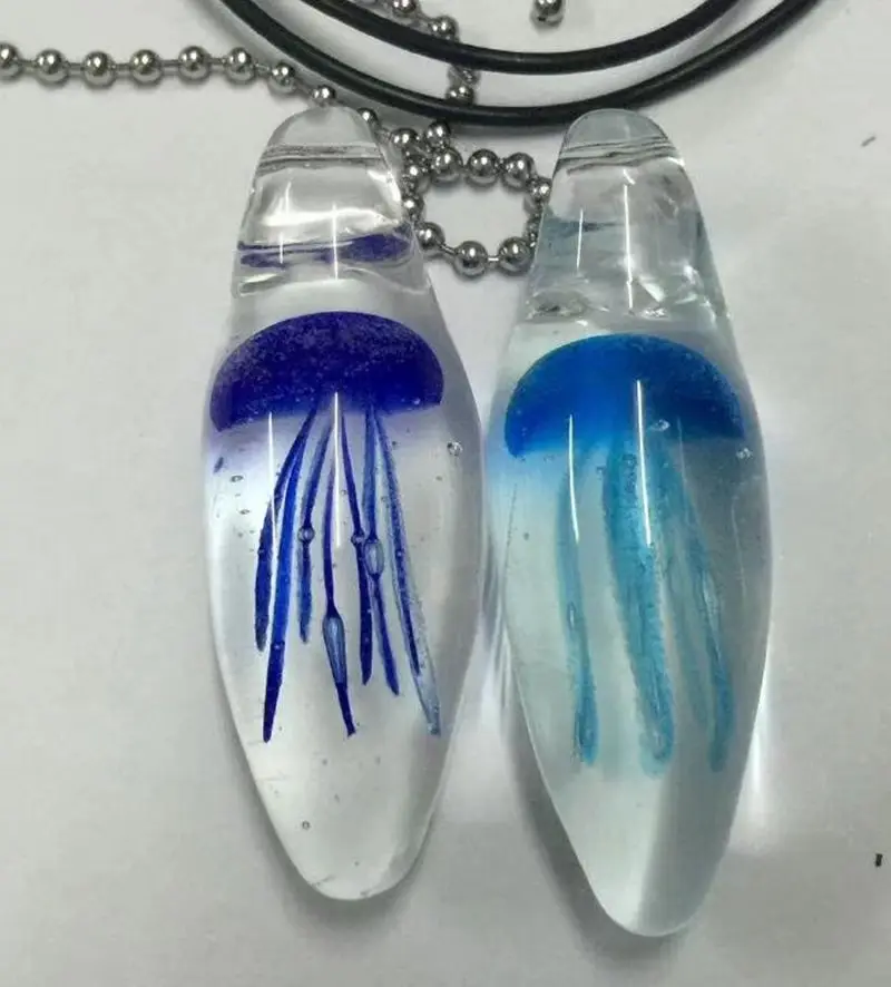 12 pcs Fashionable Jellyfish Pendant DIY Jewelry Making Supplies white back Jellyfish Jewelry