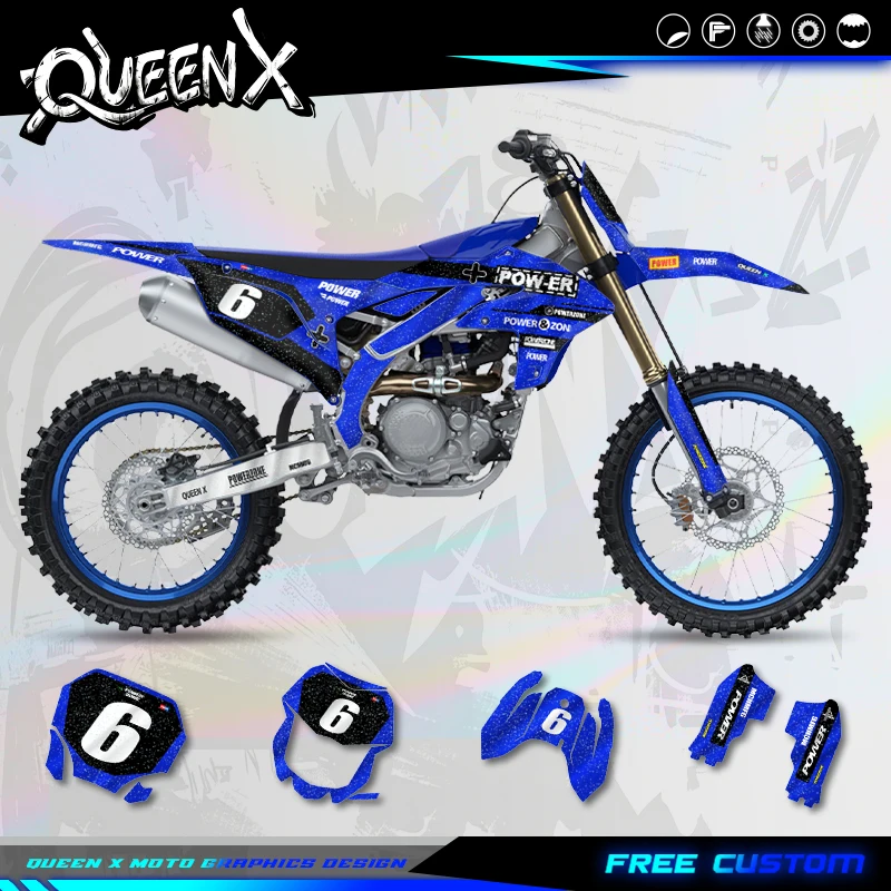 QUEEN X MOTO Complete Graphics For YAMAHA YZF450 2023-2025 YZF250 2024-2026 Motorcycle Decal Sticker 010
