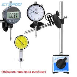 60kg Magnetic Dial Indicator Base Holder with Fine Adjustment 0-0.8mm Dial Test Indicator 0-10mm dial indicator for choose