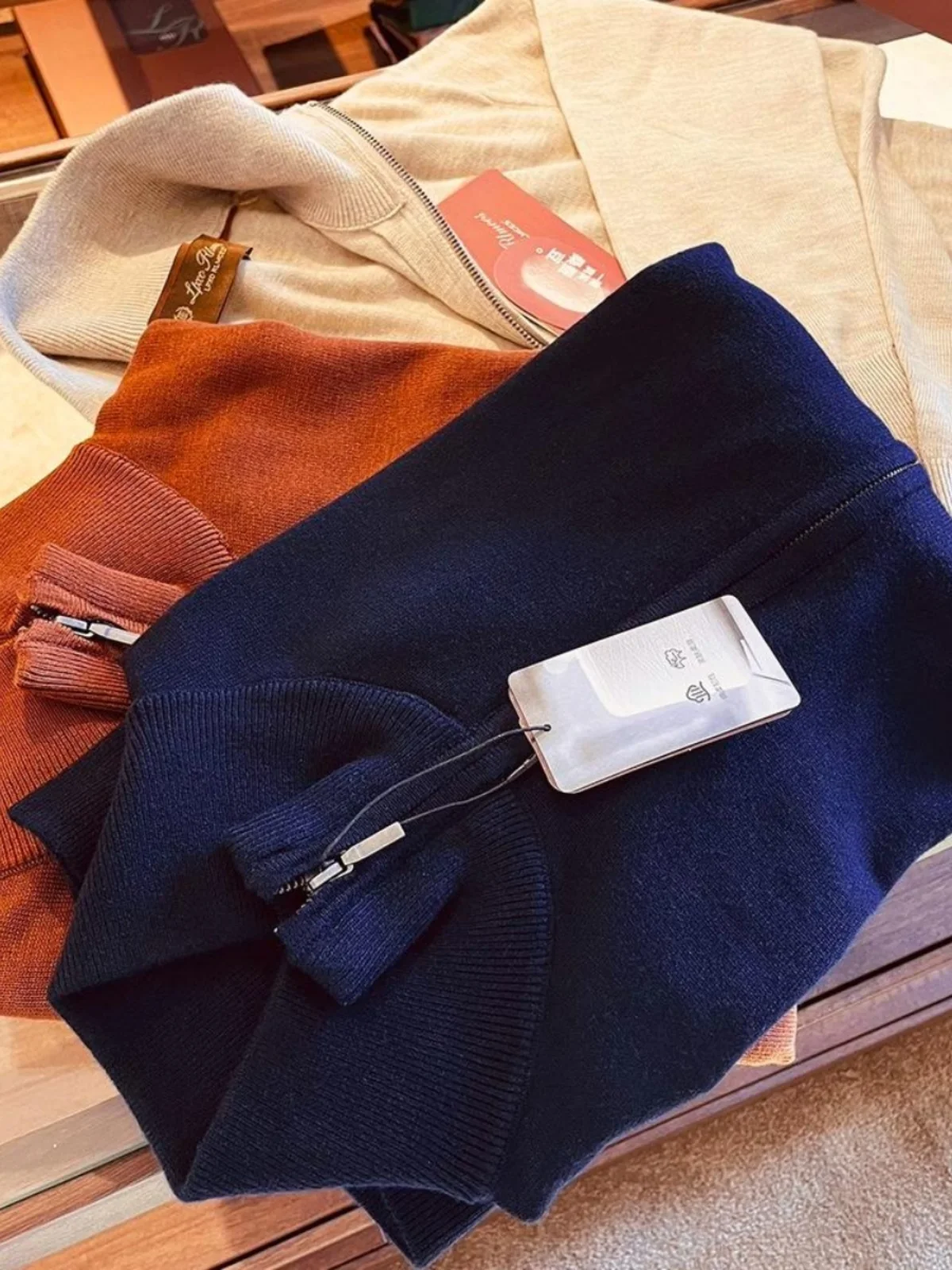 

Imported Wool Silk Blend Men's Knitted Zipper Open Cardigan Autumn Winter Faion Slim Fit Long Sve Urban Sle