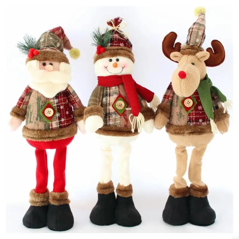 H8WB Christmas decoration dolls Christmas dolls Christmas reindeer ornaments
