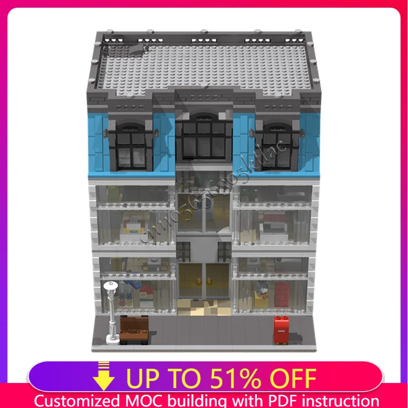 

3464 шт., хит продаж, средневековый магазин MOC, модульный индивидуальный строительный блок, модель Diy, образовательная сборка, детские игрушки, подарки на день рождения