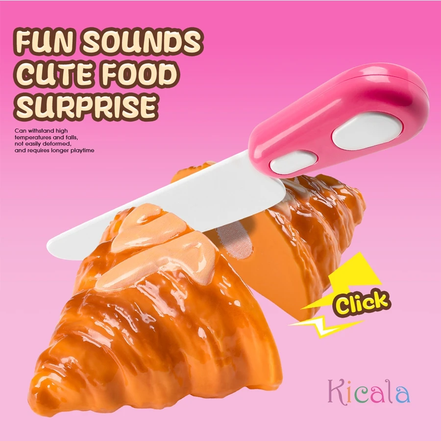 Conjunto de festa de chá de comida rápida fingir jogar brinquedos de comida de cozinha de plástico para crianças corte de frutas e brinquedo de festa de chá com sobremesas realistas