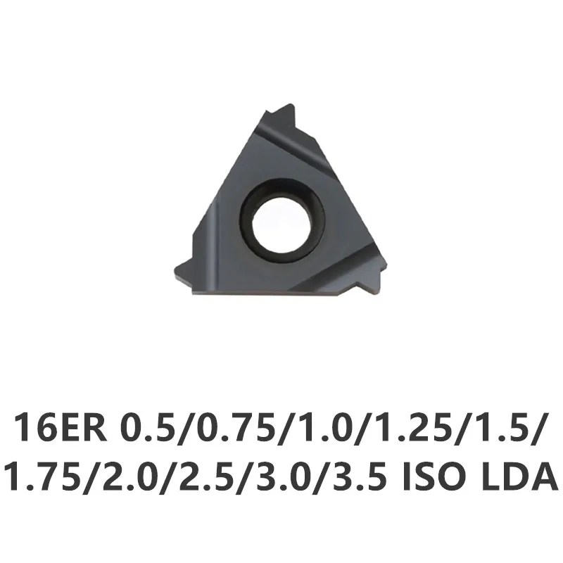 جديد 10 قطعة 16ER 0.5/0.75/1.0/1.25/1.5/1.75/2.0/2.5/3.0/3.5 ISO LDA كربيد إدراج ، CVD طلاء ، DESKAR ، قطع الصلب والصلب المصبوب