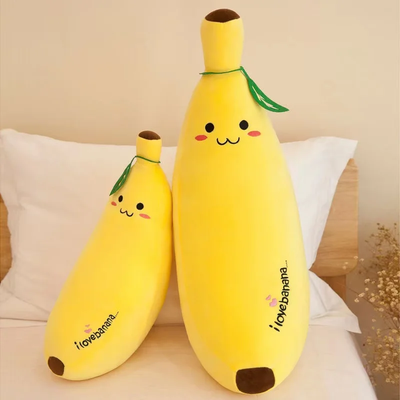 35-70cm Creative Cartoon Banana Plush Pillow Kawaii Sofa Cushion Baby Toy Cute Plush Doll Children Fruit Toys Children Kid Gift