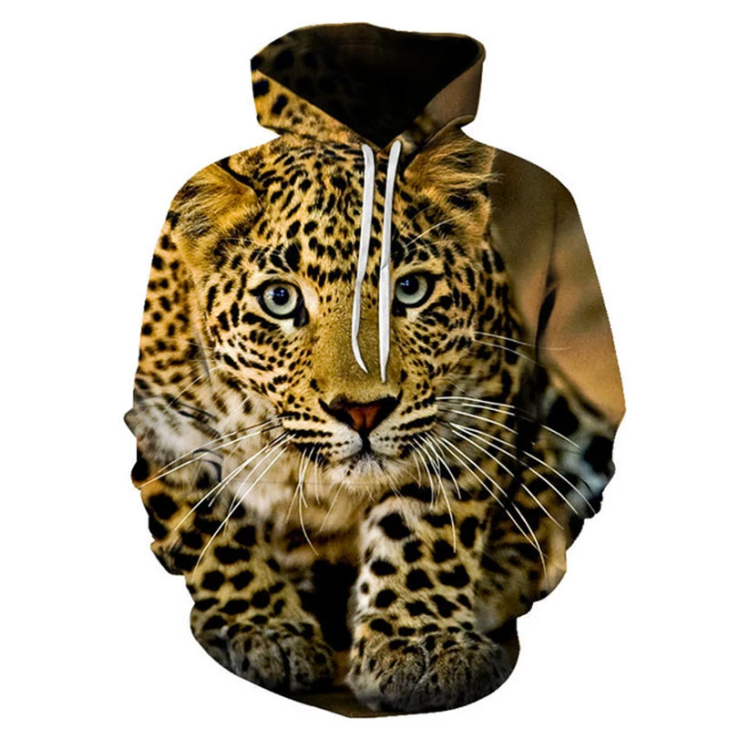 

New Animal leopard Graphic 3D Hoodies Men Women Oversized Tiger Hoodie Pullovers Hooded Sweatshirts Tracksuits Coat Kid Clothing