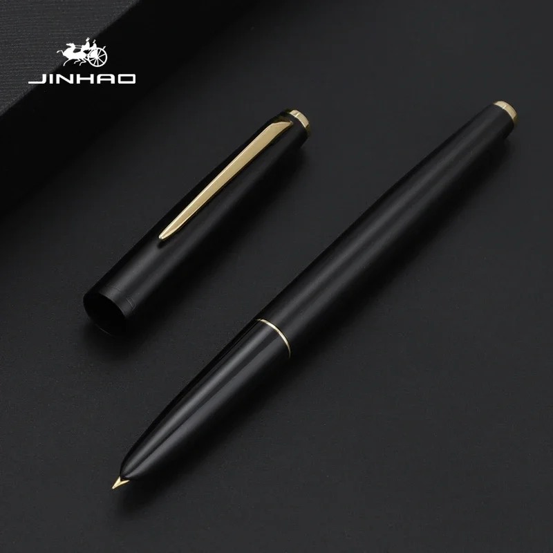 Pluma estilográfica 911, nueva versión, barril negro mate, Clip dorado y plateado, bolígrafos de tinta EF Nib de 0,38mm, bolígrafo de cristal A7717 para oficina y escuela