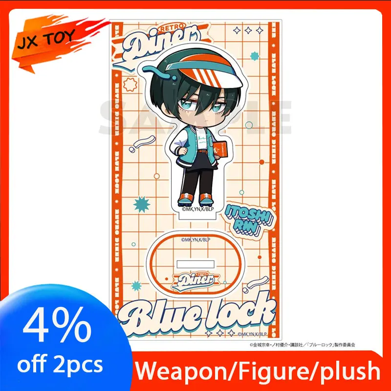 

JX TOY Mini Blue Lock Convenience Store Assistant QVersion Acrylic Stand Anmie Periphery Reo Mikage Statue Yoichi Isagi Keychain
