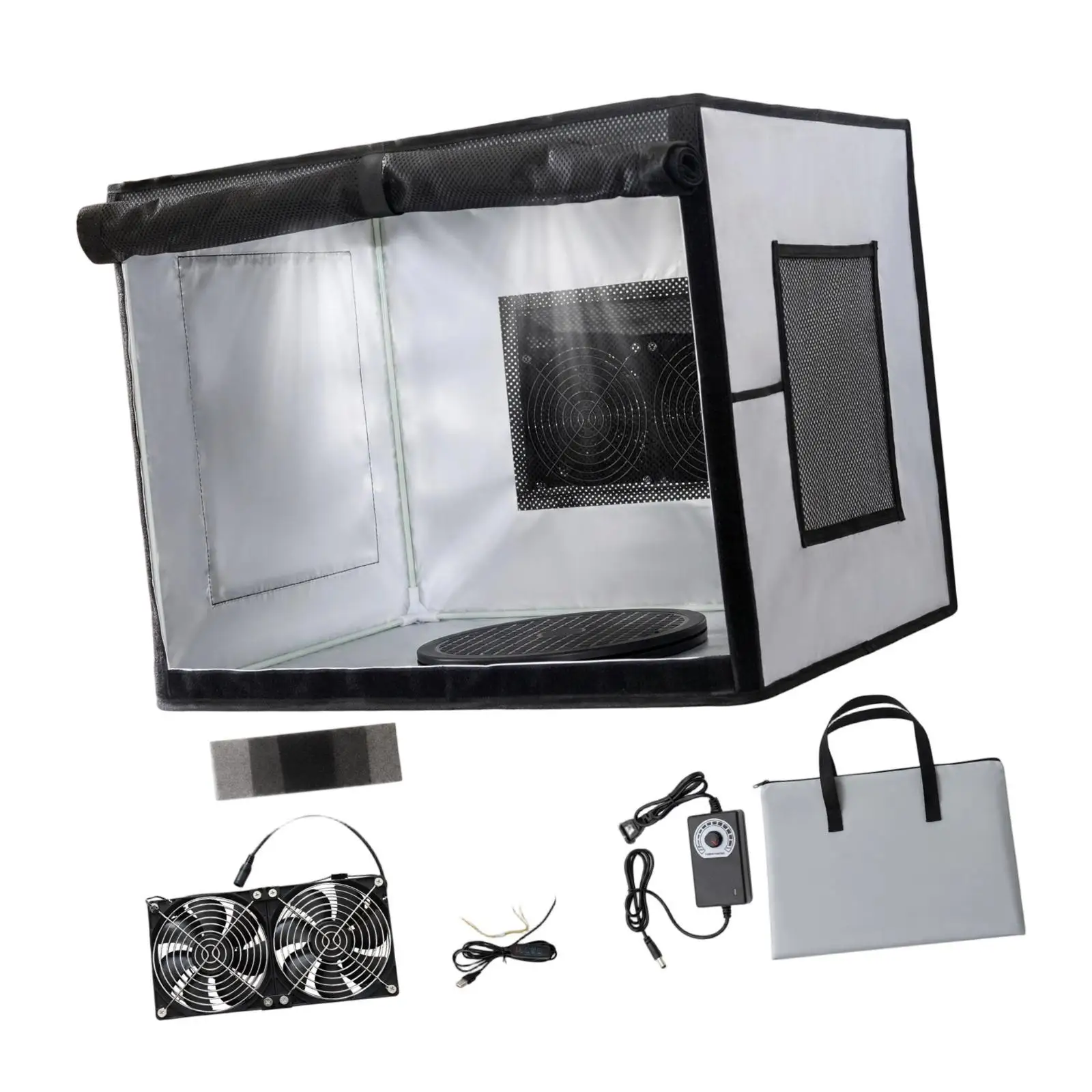 Airbrush Spray Booth Spray Painting Station,with 2 Fan Ventilation Portable Paint Booth,Easy to Clean Foldable for DIY Projects