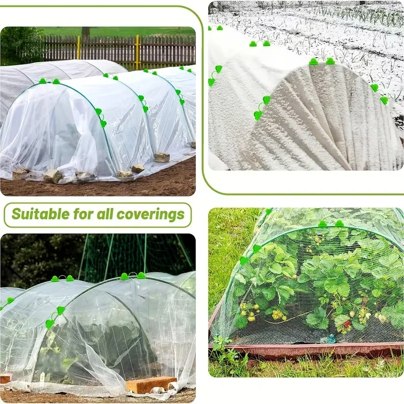 Garden Hoops Kits for Netting Tunnel Garden Hoops Greenhouse Frame Flexible Tunnel Arch Crop Protection Hoops for Raised Beds