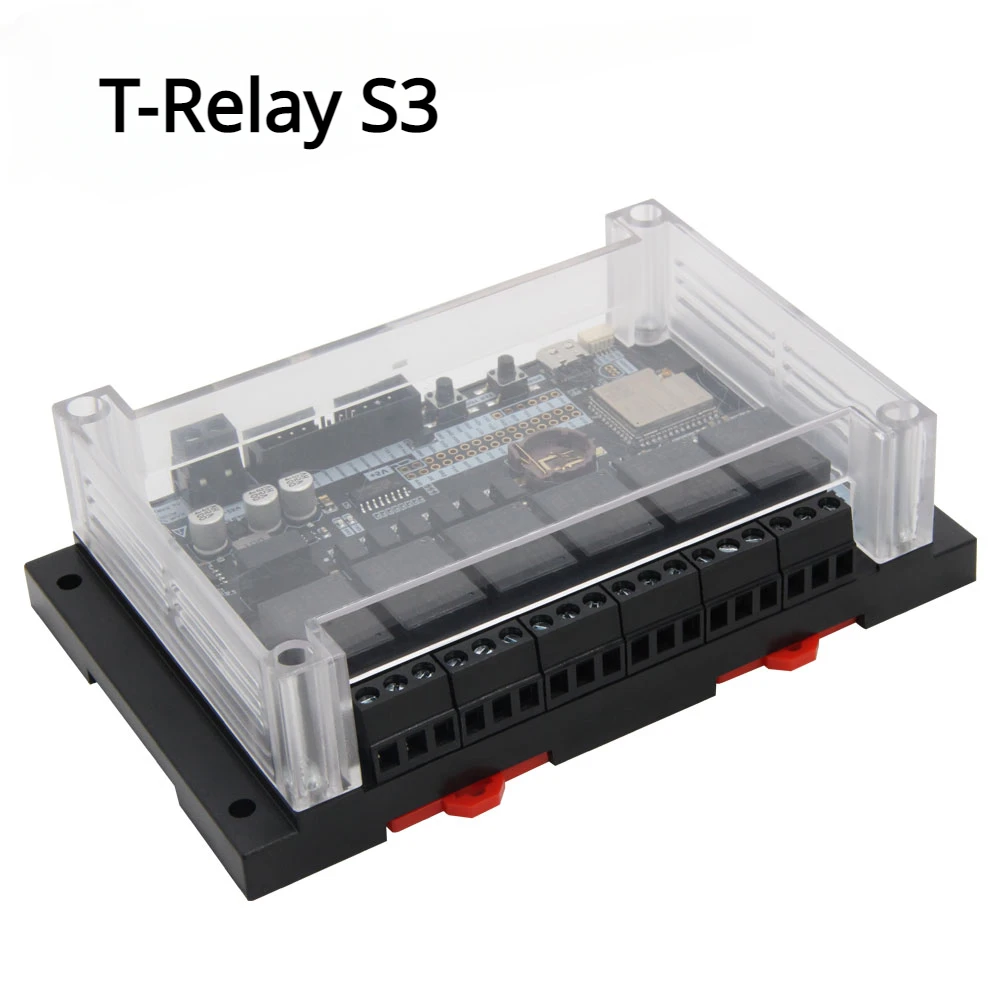 T-RelayS3 ESP32-S3 6-Way Relay Development Board ESP32-S3-WROOM-1U Wireless Module WiFi Bluetooth Expandable LCD Display