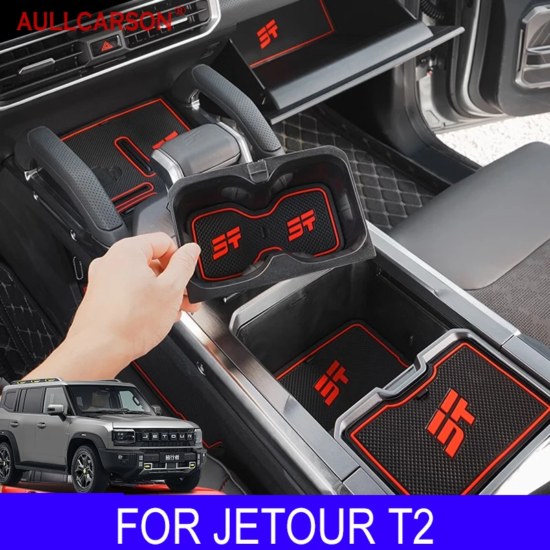 

For Jetour T2 Traveler 2023 2024 Silicone Mat for Phone Gate Slot Mats Cup Rubber Pads Rug Car Stickers Whole Accessories