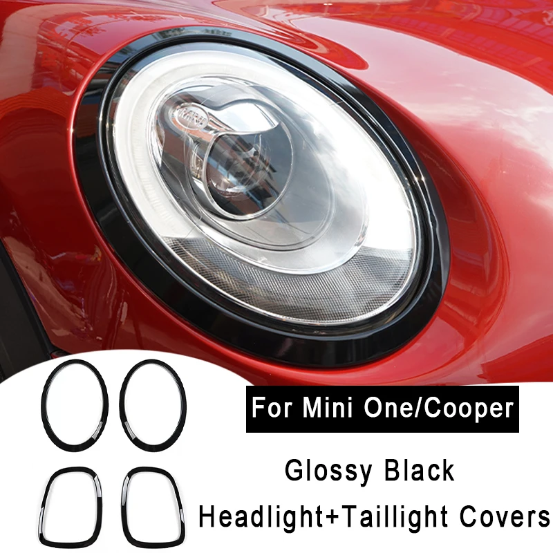 

Gloss Black Car Headlight Tail Light Rear Lamps Frame Cover Stickers For MINI R50 R52 R53 R55 R56 R57 R60 F56 F57 F60 Accessory