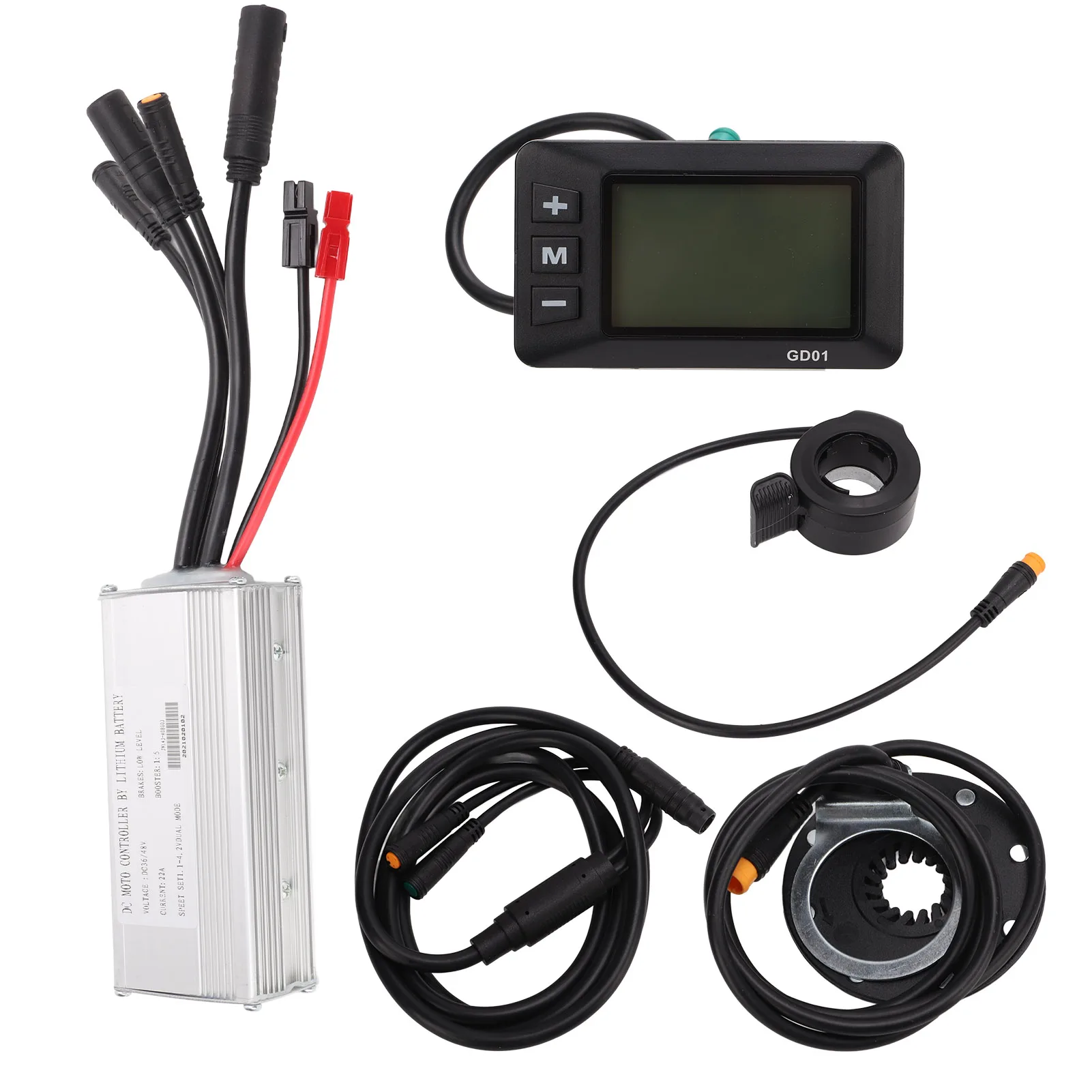 

Bike Motor Controller Electric Bike Motor Controller 22A Electric Modification Kit with GD01 Panel for 500W Geared Motor