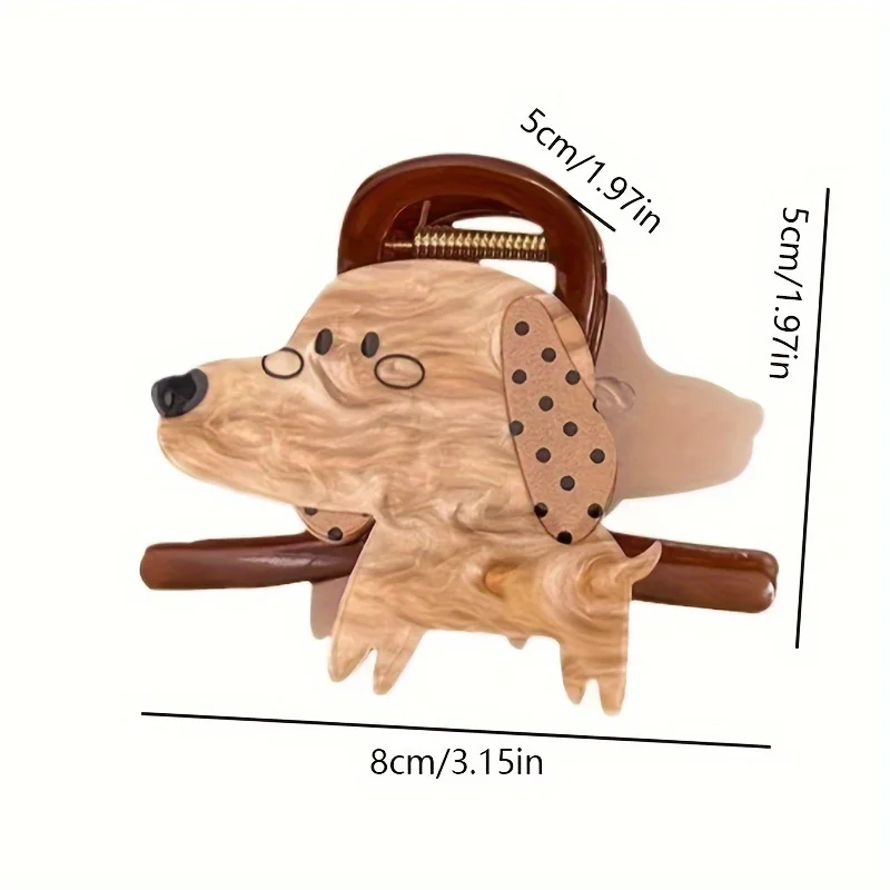 مشبك شعر جرو لطيف للنساء، مشبك سمك القرش لأوبدو في الجزء الخلفي من الرأس، مشبك بسيط ومتعدد الاستخدامات، إكسسوار شعر جديد للنساء #4