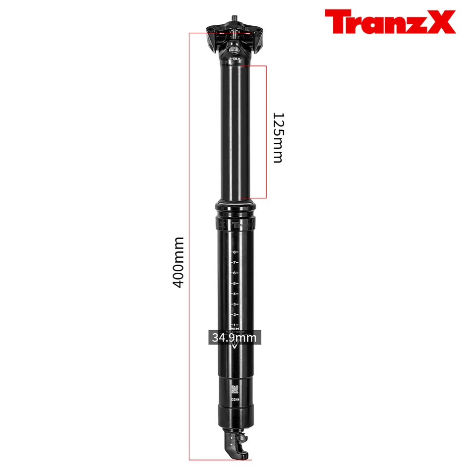 Tranzxドロッパーシートポスト34.9mm MTBシートポスト125mmトラベル