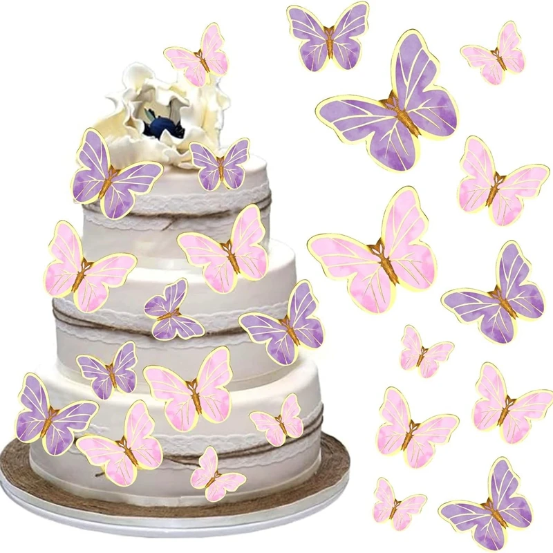 10/11Pcs Butterfly Birthday Cake Decoration Card Insertion Festival Plugin Baking Decoration Flag Insertion Combination Set ﻿