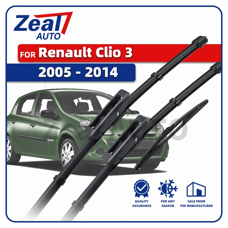 

Передние и задние щетки стеклоочистителя с левым рулем для Renault Clio 3 III X85 2005-2014, хэтчбек Estate RS, лобовое стекло 24 "16" 14", аксессуары для щеток