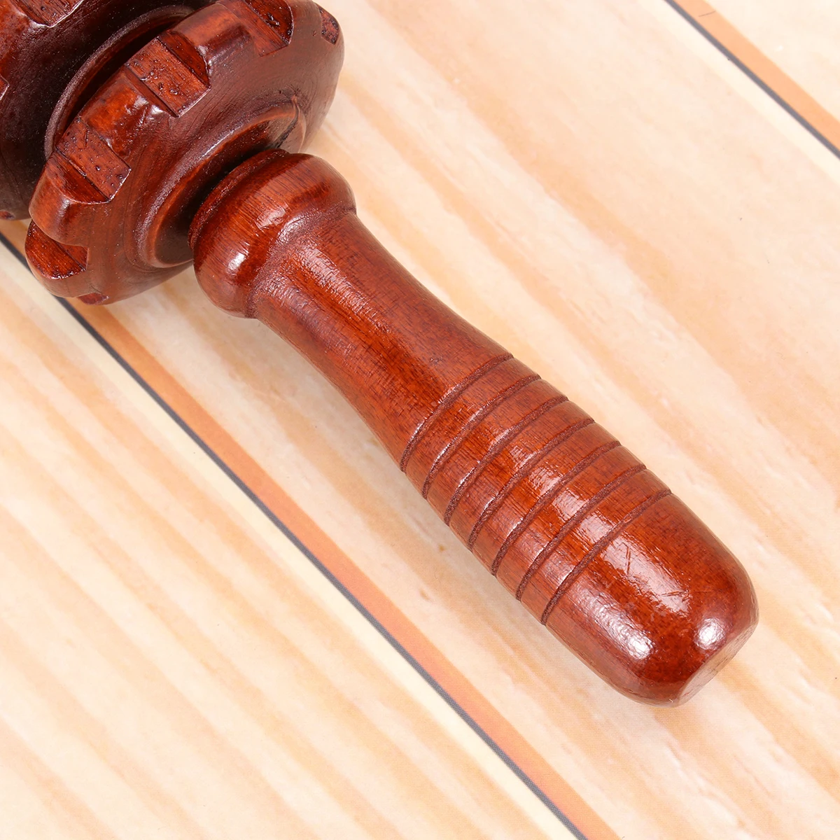 

Wooden Roller Belly Massager Full Body Massage Stick Dark Red Durable Wood Soothe Relax Promote Blood Circulation