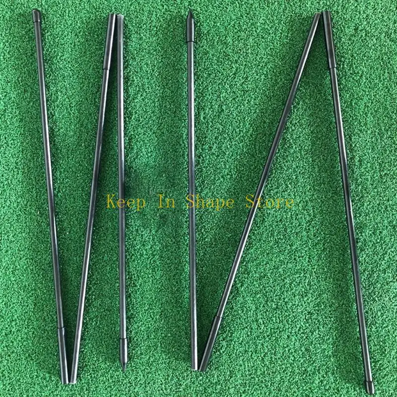 U1JC Golf Alignment Collapsible Golf Practice Rods Swing Trainer Tools 2 Pack Foldabe Postures Corrector with Tube Case