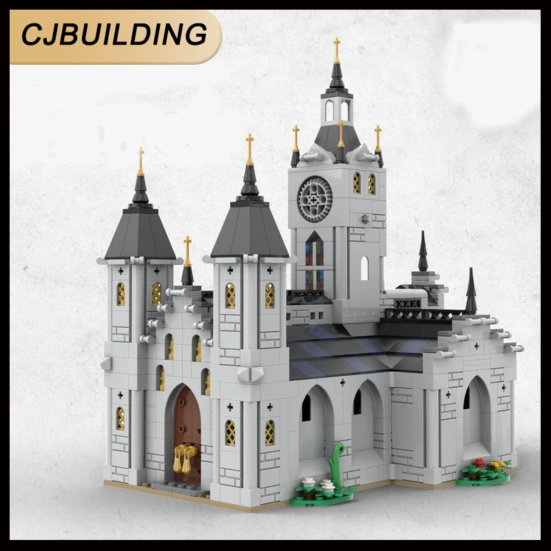 1445pcs MOC Model Medieval Church Modular DIY Creative Assembly Building Blocks DIY Assembling Brick Gift MOC-192638