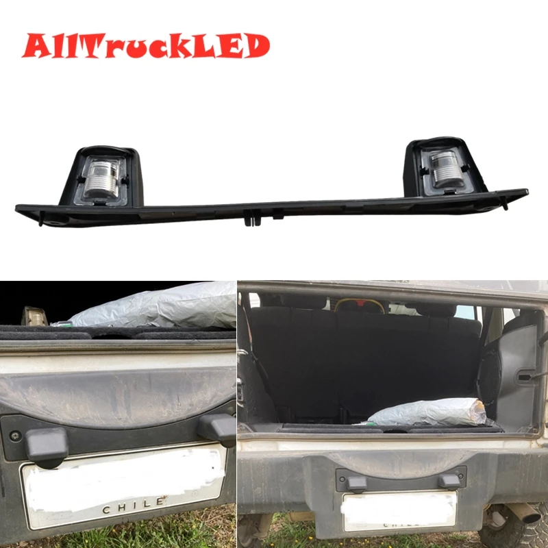 

1set License Plate Lights Brackets Holder For Jeep Wrangler JK 2008-2017 Without Bulb Number Plate Lamp Housing Only OE 68048762