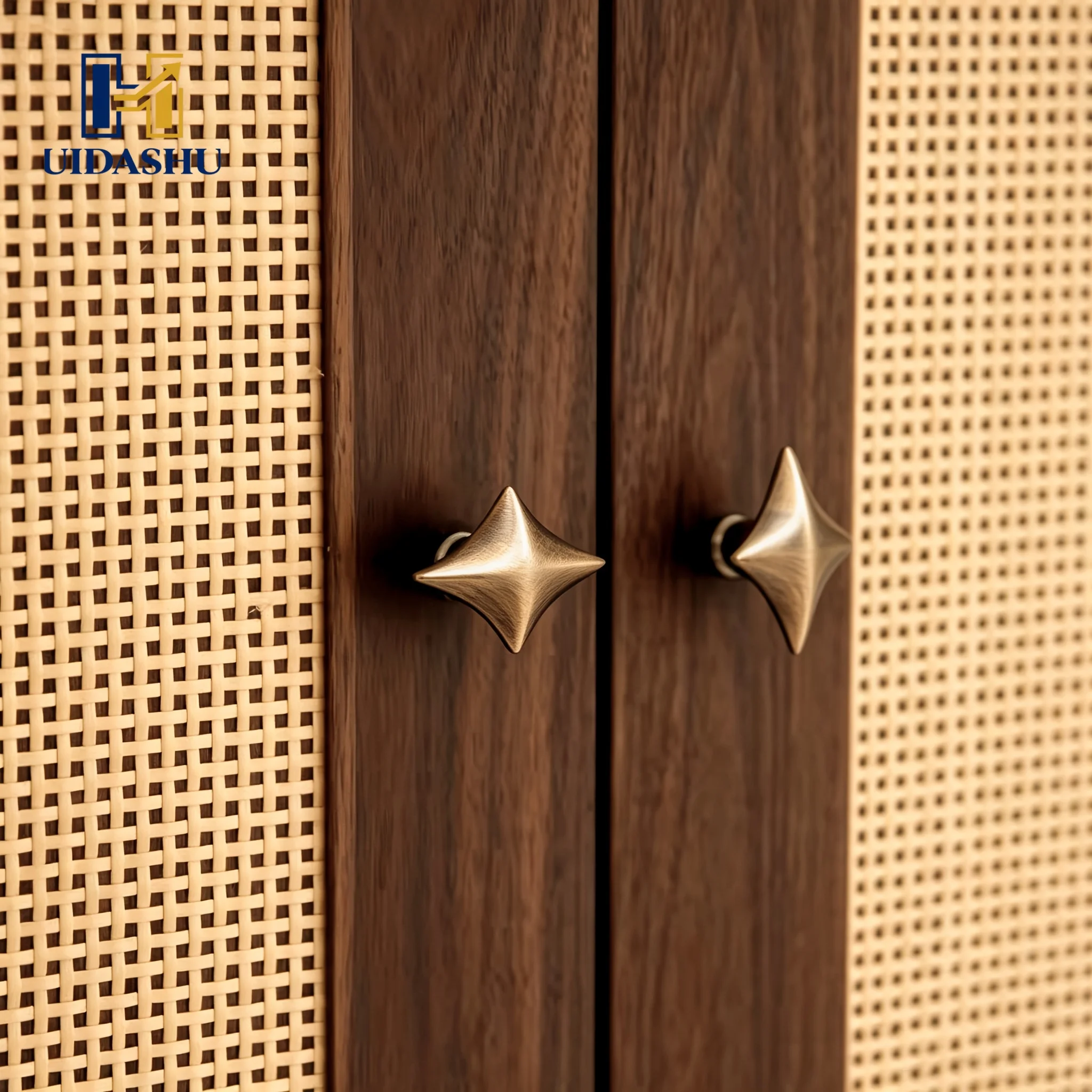 Retro Star Shaped Cabinet Handles 4Pcs Zinc Alloy Drawer Pulls Titanium Silver Furniture Hardware For Kitchen Wardrobe Dresser