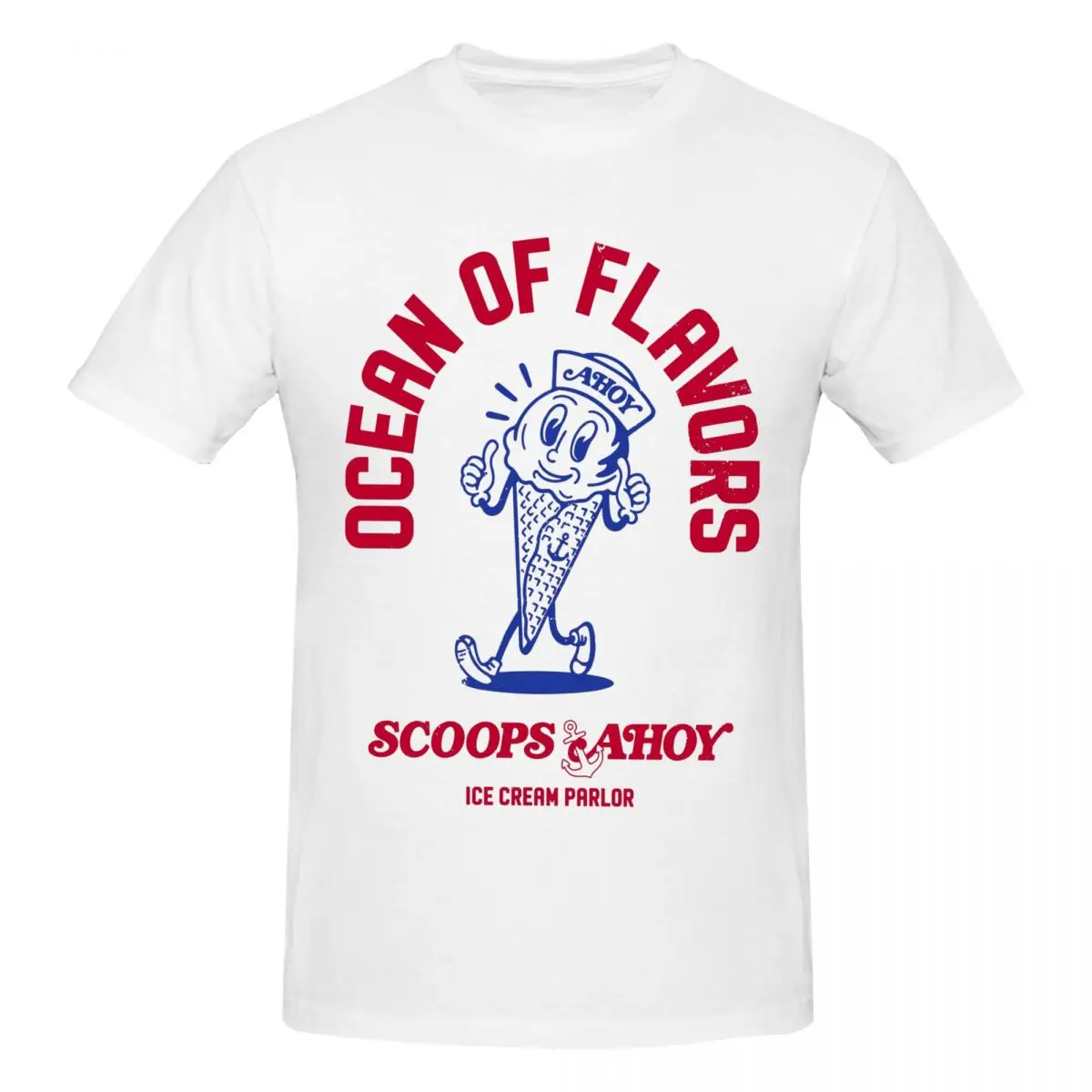 Scoops Ahoy Ice Cream Mascot Awesome T Shirts Graphic Y2K Unique Cotton Men Women T-Shirt Clothes