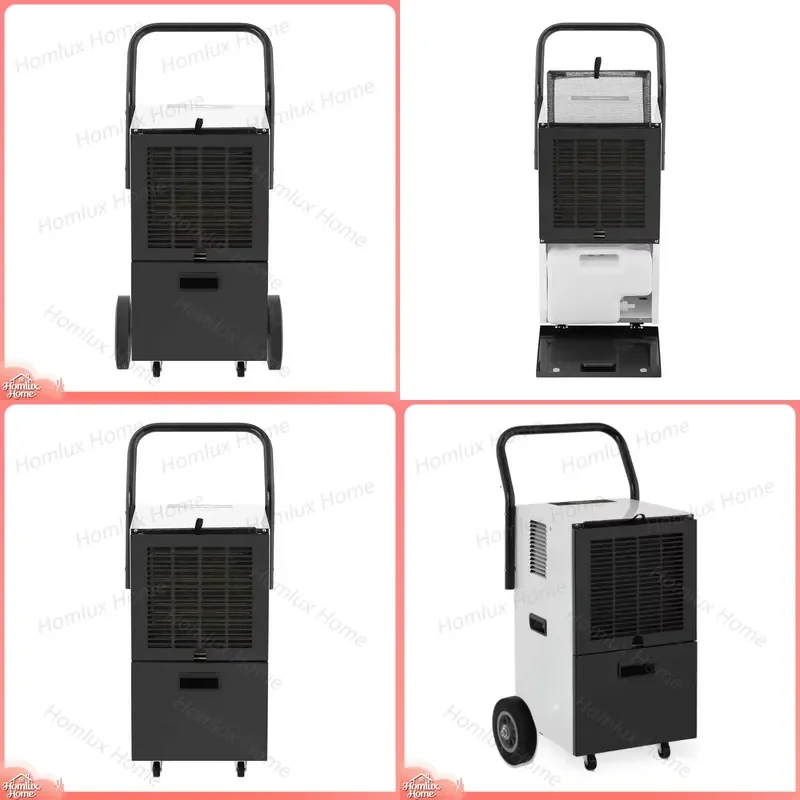 60L D Commercial Industrial Dehumidifier with Wheels for Warehouse Basement Garage Factory Office Portable Heavy Duty