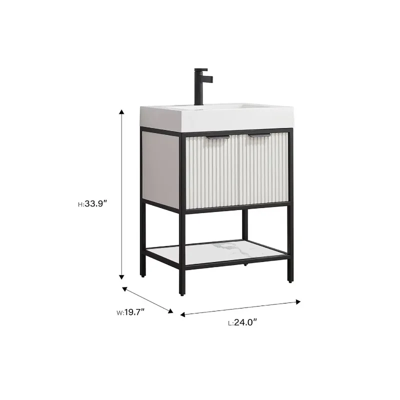 

Floor-to-ceiling bathroom sink vanity bathroom modern bathroom vanity double door cupboard