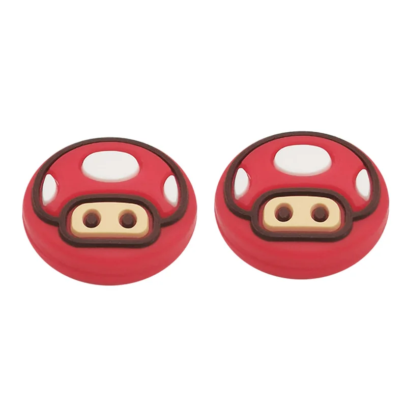 Poignée de pouce en caoutchouc de Silicone de dessin animé Mario pour le commutateur 2 JoyCon contrôleur bâtons de pouce capuchon capuchon de Joystick couvercle de protection