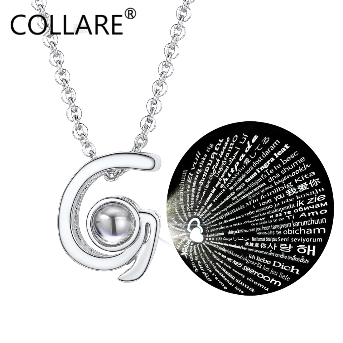 

Gift 14K Gold Plated Aesthetic Letter A-Z Pendant 100 Languages I Love You Locket Jewelry for Women Girlfriend CP539