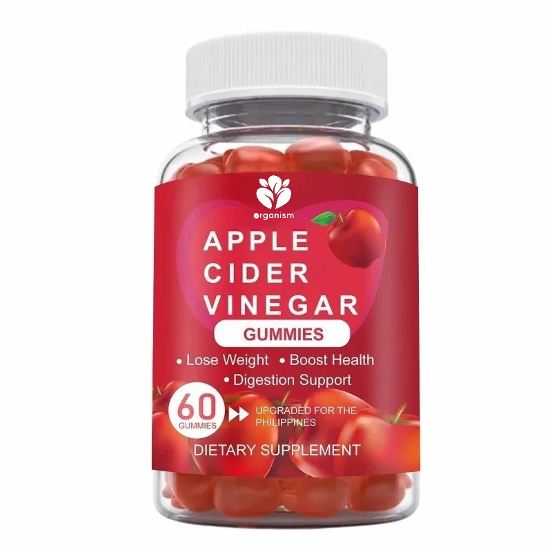 

Конфеты с уксусом яблочного сиденья - Здоровое пищеварение, естественное очищение, поддержка обменной энергии, 60 мармеладных жевательных веществ.