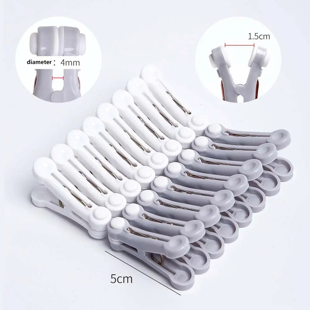 16Pcs soft mouth peg Windproof Clothes Drying Clip Household Single Hanger Plastic Clothes Pegs Clothespin Clothes Peg Sock Clip