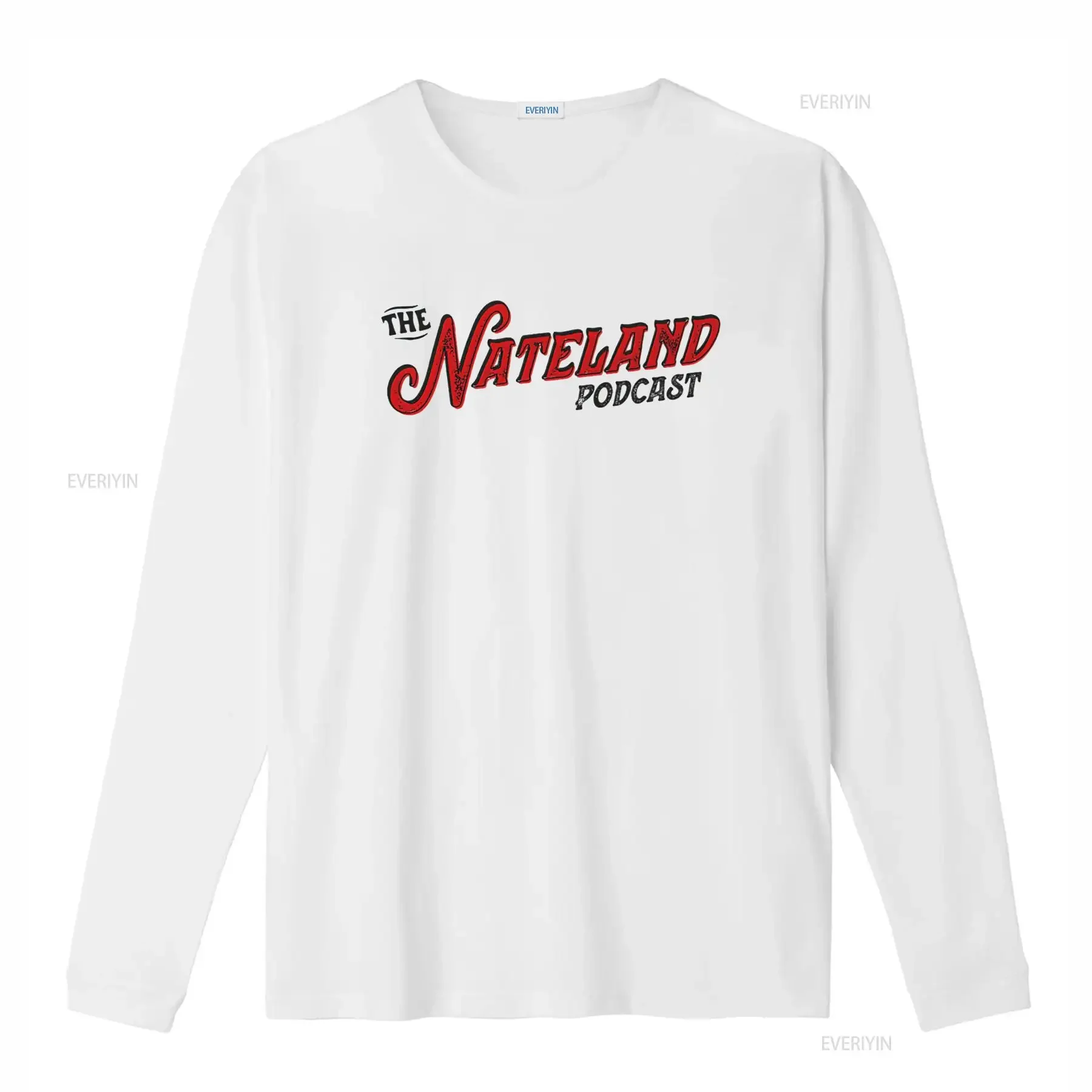 Womens Nate Bargatze Nateland Podcast LT T Shirt Black X Large vintage Washed streetwear fashion Top For Everyday Wear Unisex