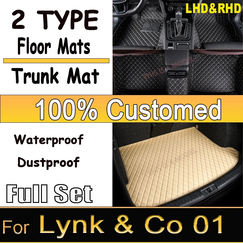 

Car Floor Mats For Lynk & Co 01 2021 Custom Auto Foot Pads Automobile Carpet Cover Interior Accessories