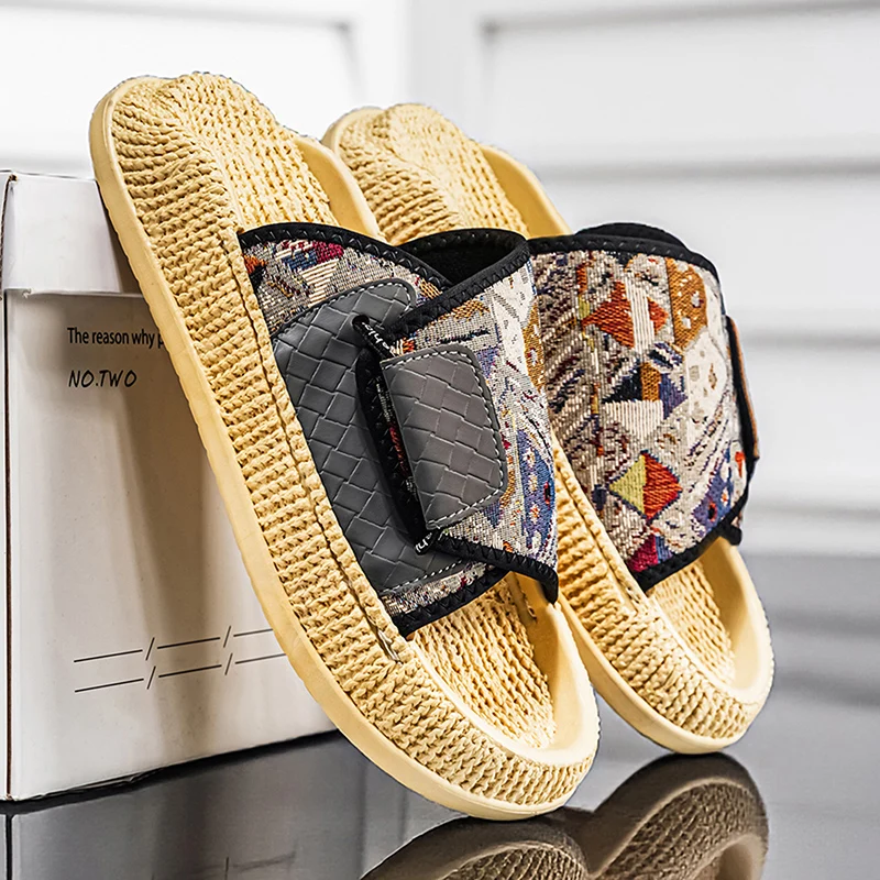 

Men's Fashion Summer Slippers Anti Slip Anti Odor Soft Bottom Breathable Wear-resistant Casual Beach Sports Sandals Men