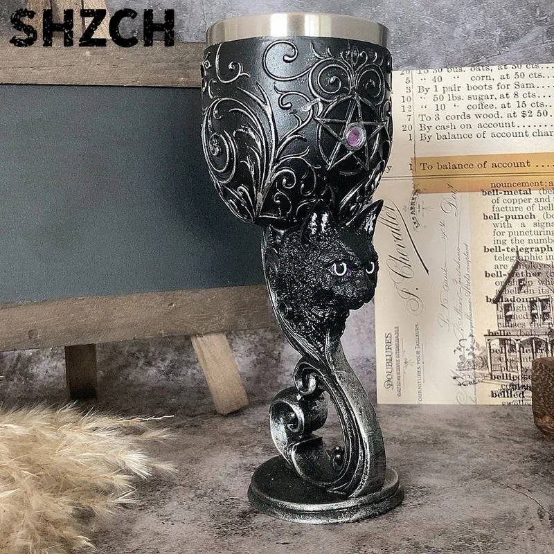 200ml Creative Alien Goblet Love Couple Heart Chalice Medieval Dragon Goblet Stainles Steel Wine Cup Holy Grail Animal Skull Cup