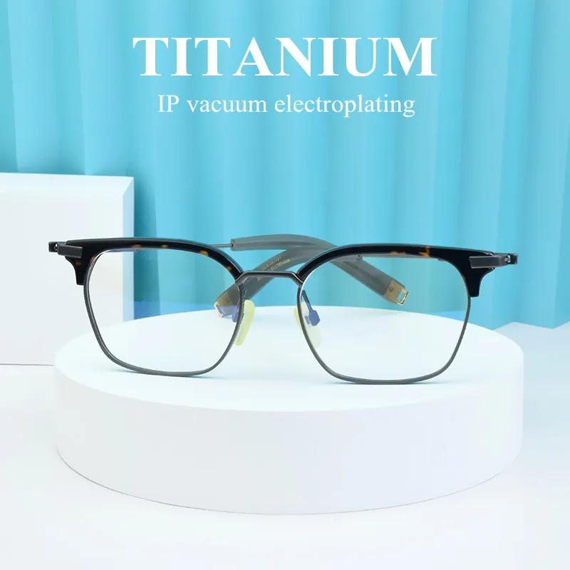 تاغ حزقيا إطار نظارات دائرية الرجال 2025 ريترو مصمم التيتانيوم النظارات DTX107 ماركة نظارات حديثة الطراز النساء إطارات نظارات طبية