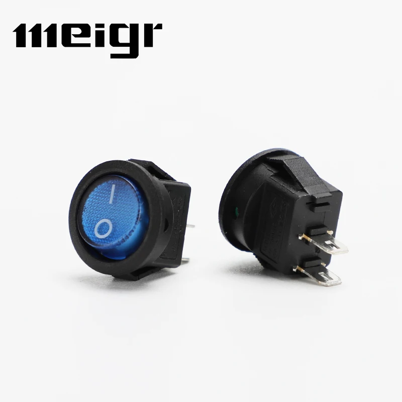 5 PCS KCD1 16.5mm 3A/250VAC Round Boat Rocker Switch On-Off Snap SPST 2Pin 3Pin Power  Switch Push Button Switch