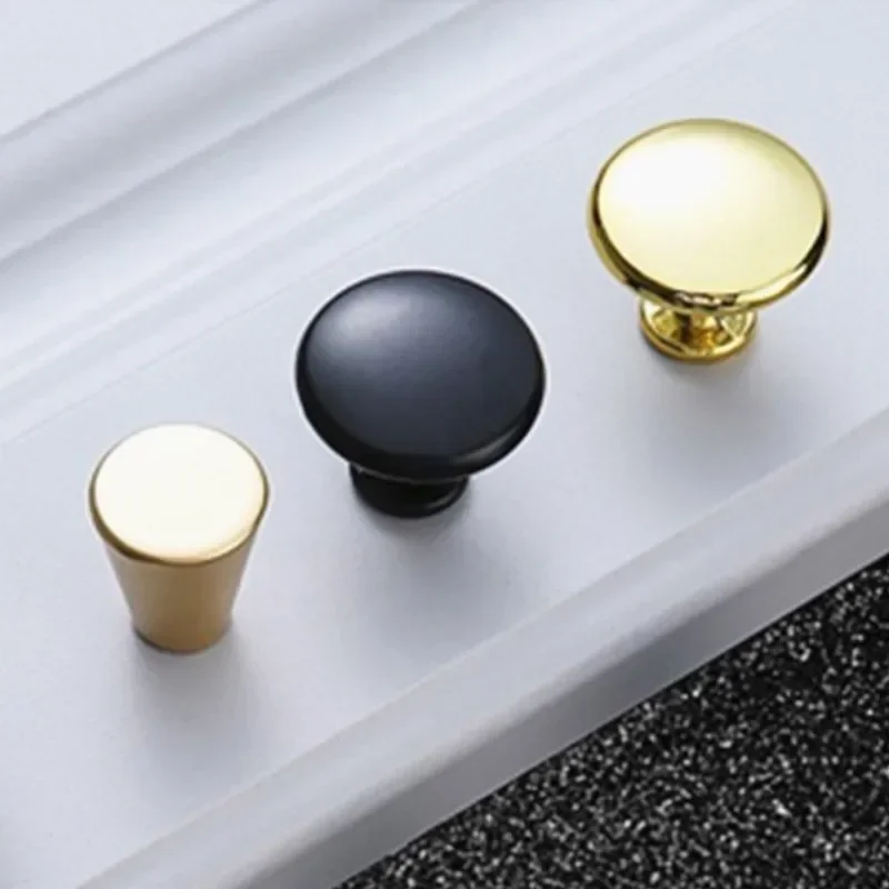 WEPICK 5PCS/SET Aluminum Alloy Round Handle Solid Mushroom Shaped Cabinet Drawer Door Handle Single Hole Furniture Hardware