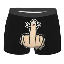 Hand Gesture Design Middle Finger Shows Middle Fingers Underpants Panties Male Underwear Comfortable Shorts Boxer Briefs