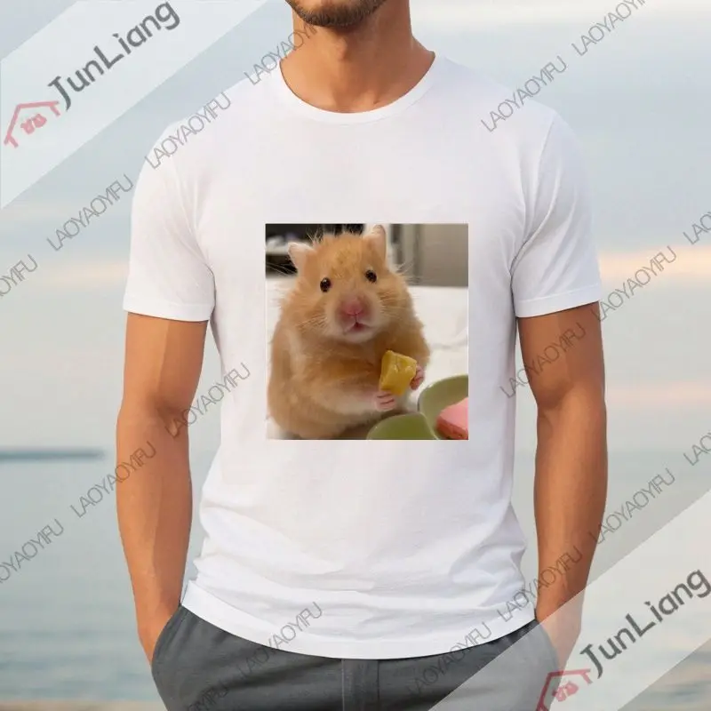 Fun Hamster Designed T-shirts for Men, Women, and Hamster Lovers Funny Kawaii Loose Casual Fashion Shirts