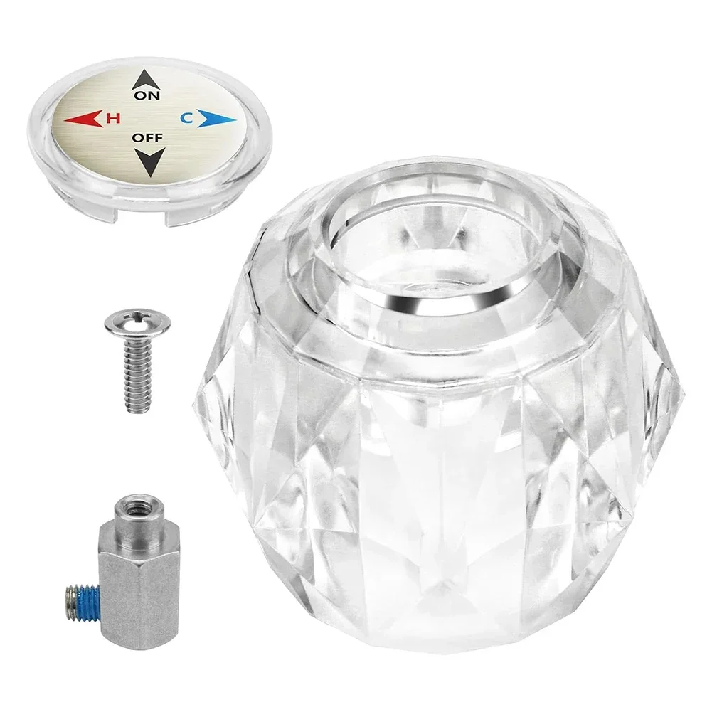 

As Shown In Images Shower Knob Long Lasting Shower Handle Single Handle Reflective Look Temperature Indicators