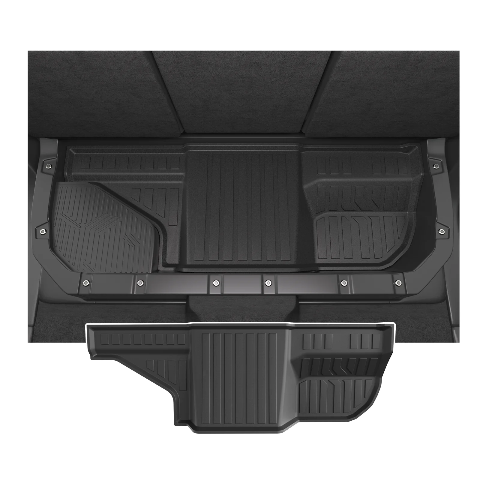 2nd Under Seat Storage Mat for 2024  Tacoma US Model Accessories Durable TPE Second Row Under Seat Storage Protector Liner