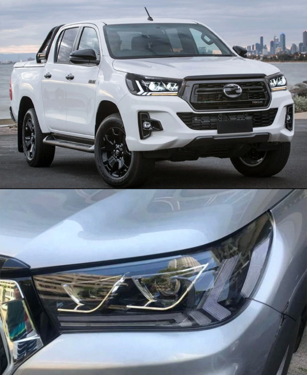 

Car LED Headlight For Toyota Hilux 2015 2016 2017 2018 2019 Lens Light LED Headlights Assembly